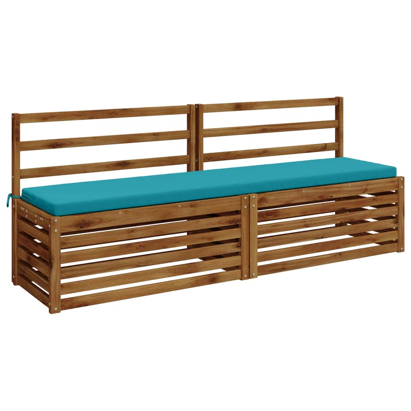 Bench Cushions SOEST 2 pcs 100% Polyester Turquoise