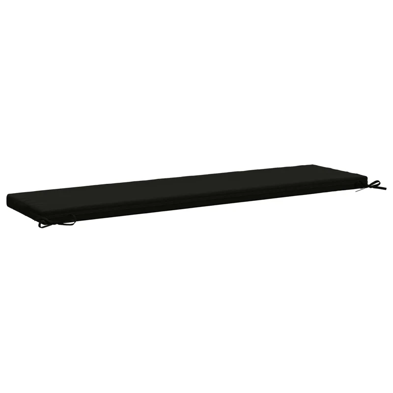 Bench Cushions SOEST 2 pcs 100% Polyester Black 140 x 40 x 5 cm
