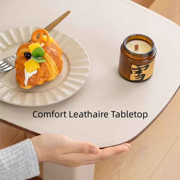 Table d'appoint pivotante en forme de C à hauteur réglable et plateau rabattable, avec roulettes invisibles