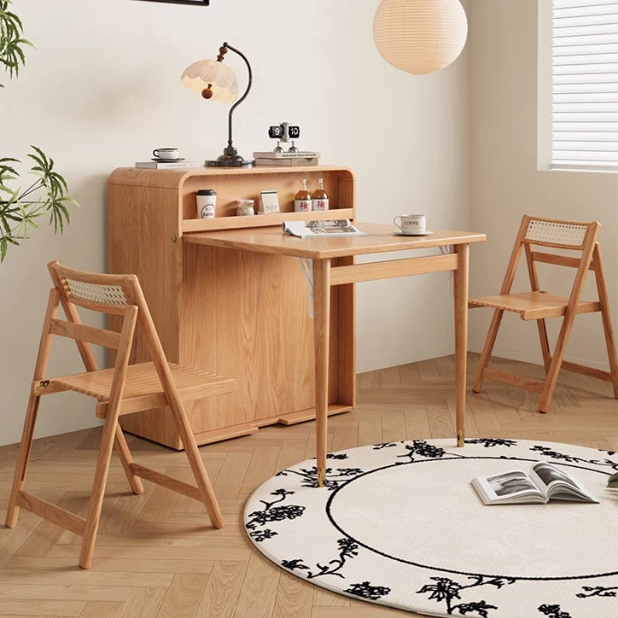 Bureau pliable 3 en 1 gain de place avec lit escamotable