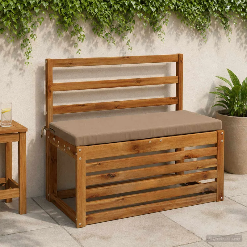 Bench Cushions SOEST 2 pcs 100% Polyester Taupe 80 x 40 x 5 cm