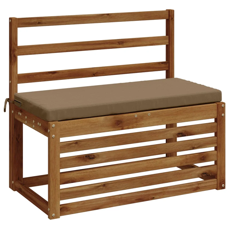 Bench Cushions SOEST 2 pcs 100% Polyester Taupe 80 x 40 x 5 cm