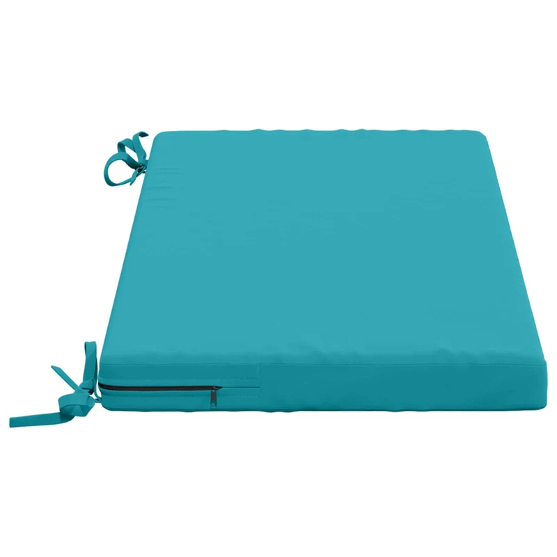 Bench Cushion SOEST 100% Polyester Turquoise 80 x 40 x 5 cm
