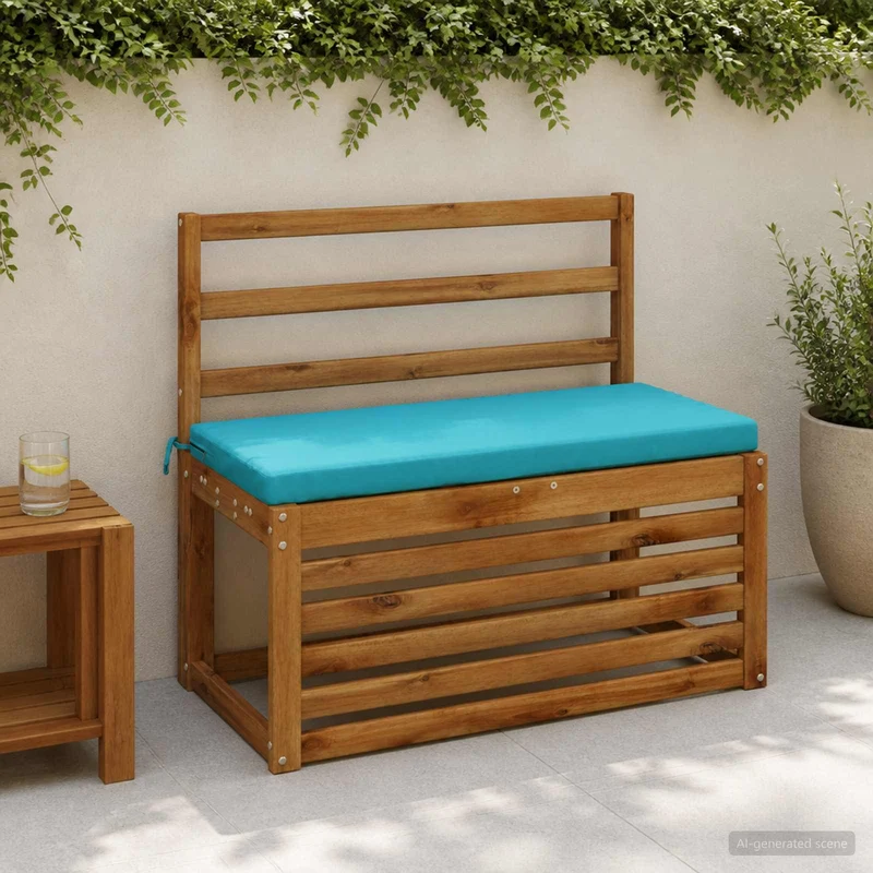 Bench Cushions SOEST 2 pcs 100% Polyester Turquoise