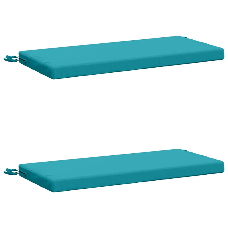 Bench Cushions SOEST 2 pcs 100% Polyester Turquoise