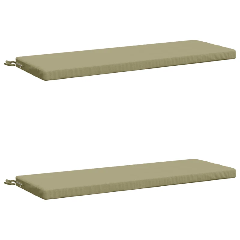 Bench Cushions SOEST 2 pcs 100% Polyester Light Green