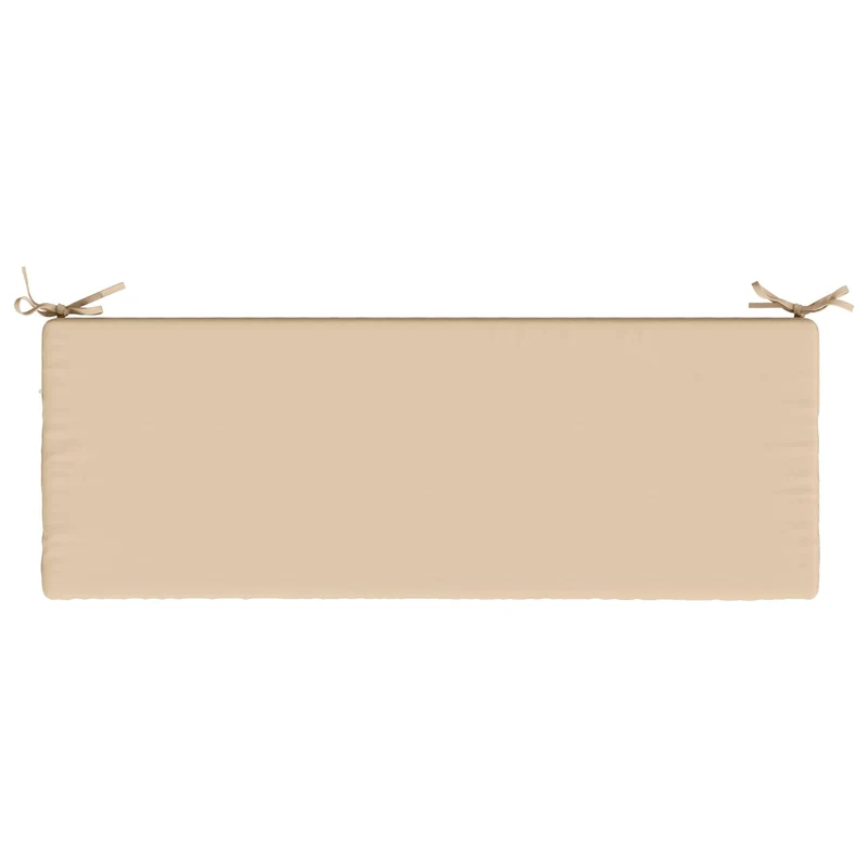 Bench Cushions SOEST 2 pcs 100% Polyester Cream 110 x 40 x 5 cm