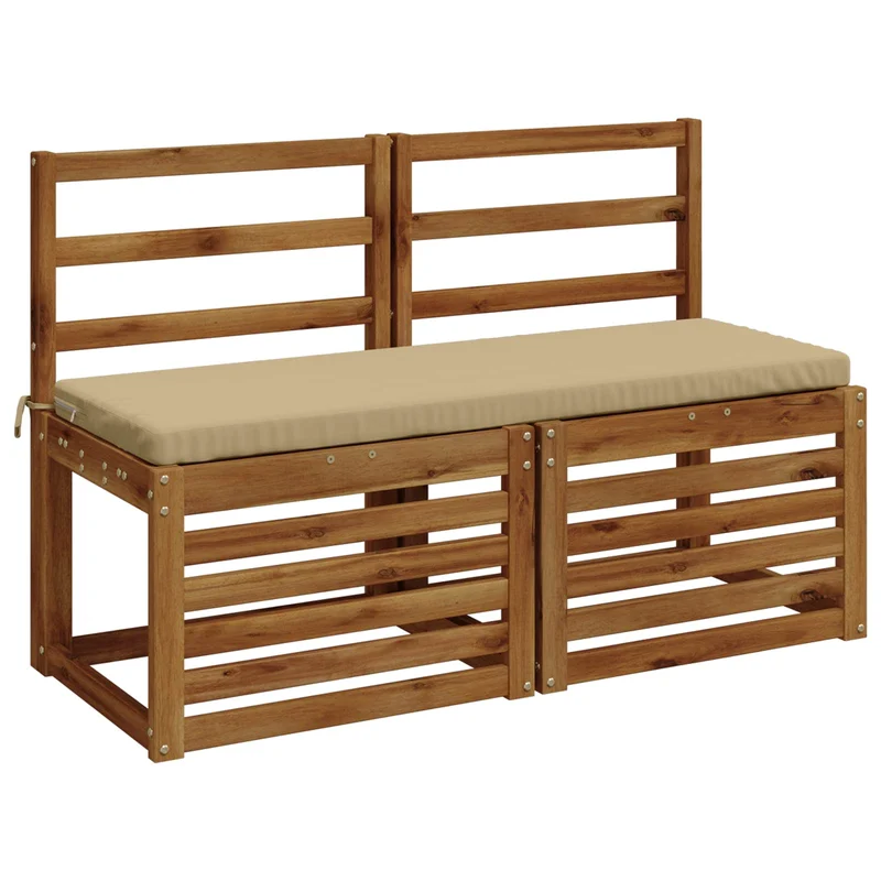 Bench Cushion SOEST 100% Polyester Beige 110 x 40 x 5 cm