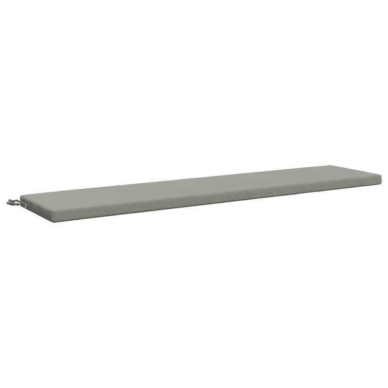 Bench Cushion SOEST 100% Polyester Grey 200 x 40 x 5 cm
