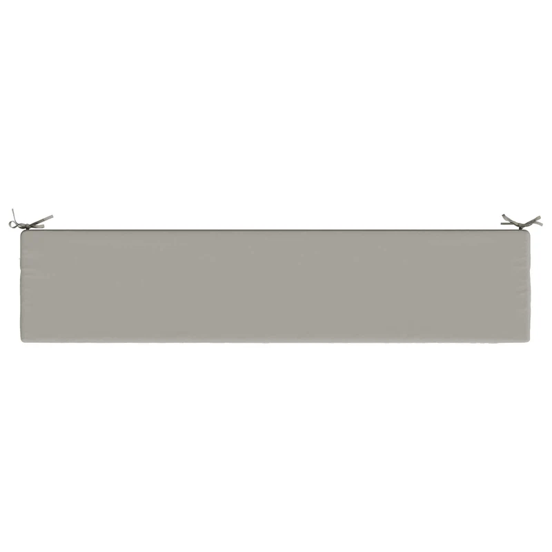 Bench Cushions SOEST 2 pcs 100% Polyester Grey 200 x 40 x 5 cm