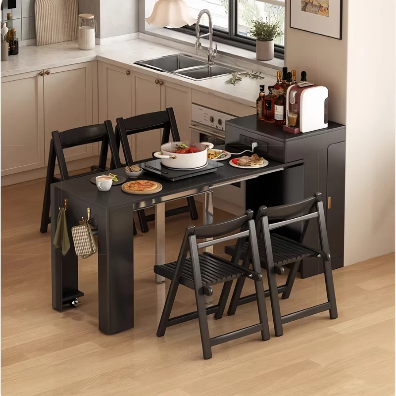 Mini table console extensible conçue pour gagner de l'espace pour les appartements et les pièces compactes