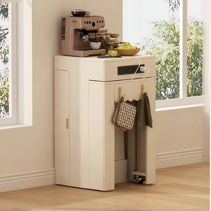 Mini table console extensible conçue pour gagner de l'espace pour les appartements et les pièces compactes