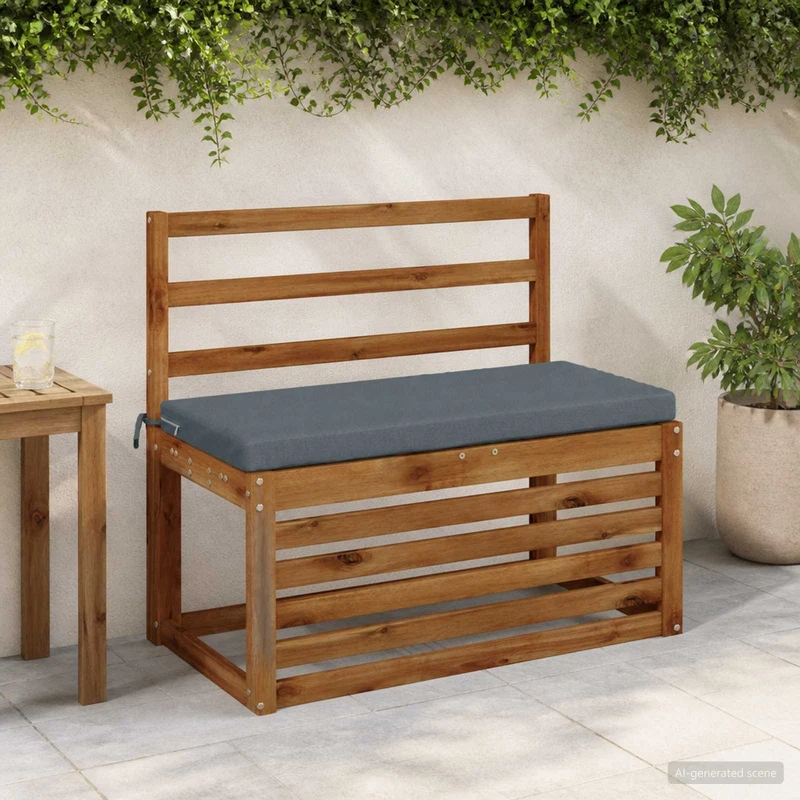 Bench Cushions SOEST 2 pcs 100% Polyester Blue 60 x 40 x 5 cm