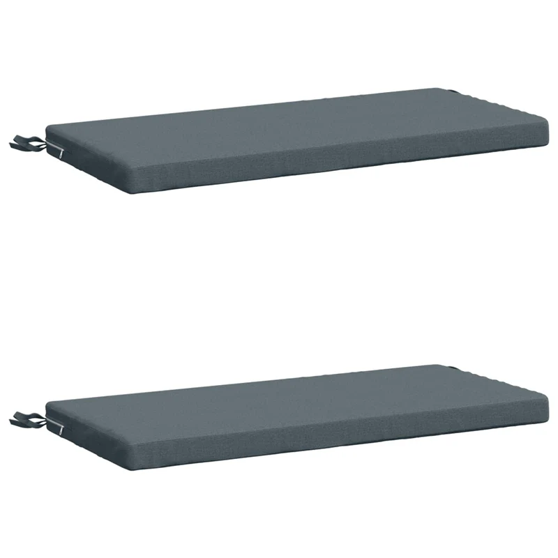 Bench Cushions SOEST 2 pcs 100% Polyester Blue 60 x 40 x 5 cm