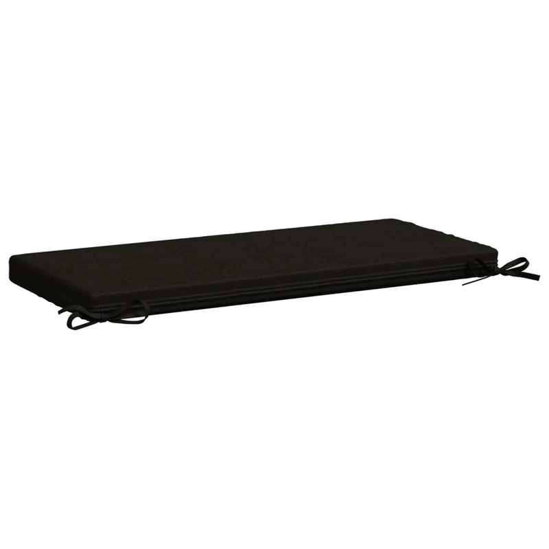 Bench Cushion SOEST 100% Polyester Black 60 x 40 x 5 cm
