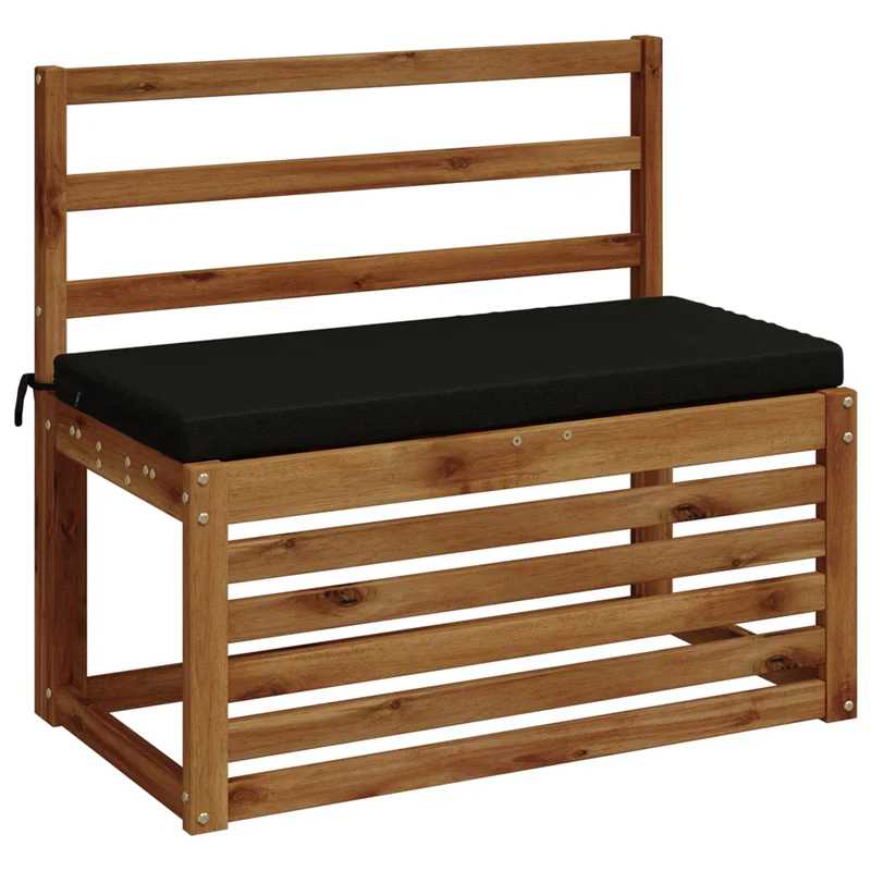 Bench Cushions SOEST 2 pcs 100% Polyester Black 60 x 40 x 5 cm