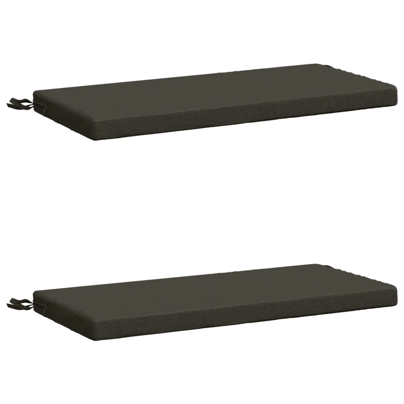 Bench Cushions SOEST 2 pcs 100% Polyester Anthracite