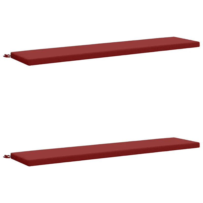 Bench Cushions SOEST 2 pcs 100% Polyester Wine Red