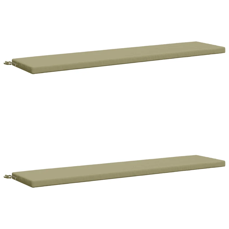 Bench Cushions SOEST 2 pcs 100% Polyester Light Green