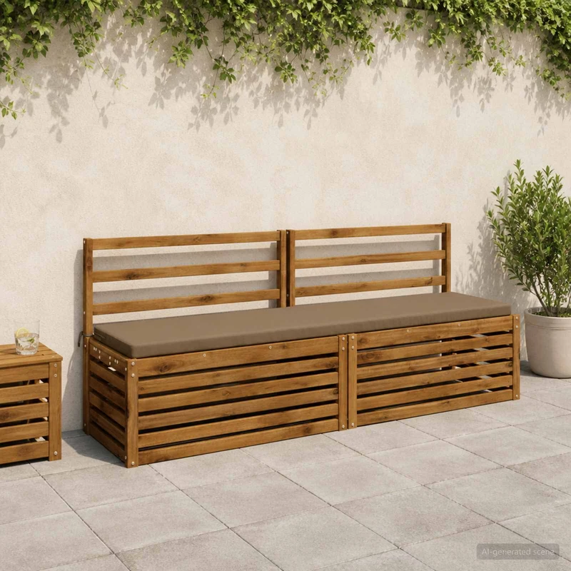Bench Cushion SOEST 100% Polyester Taupe 180 x 40 x 5 cm