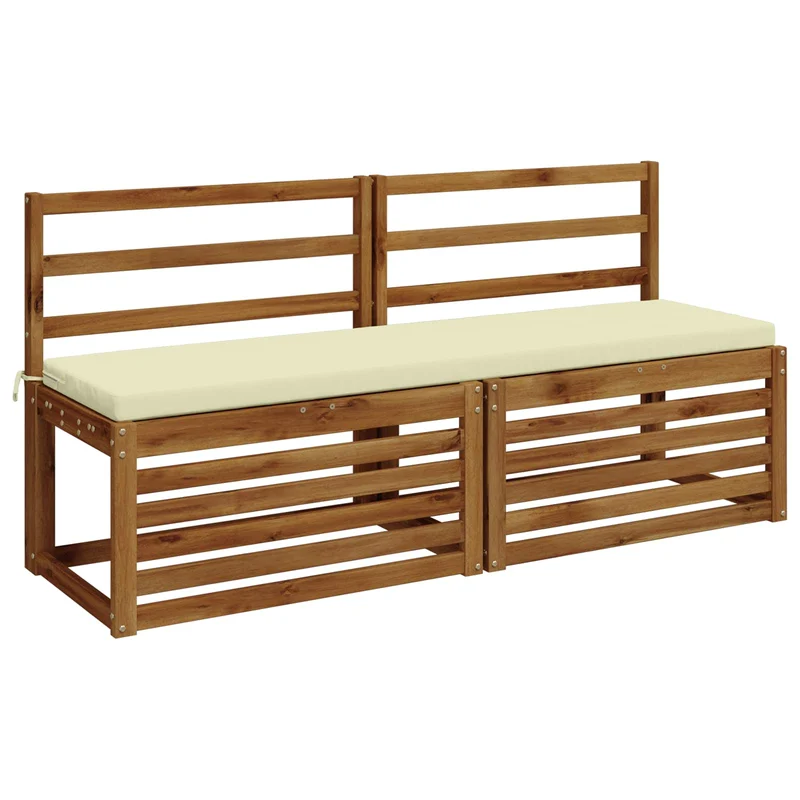 Bench Cushions SOEST 2 pcs 100% Polyester Cream 140 x 40 x 5 cm