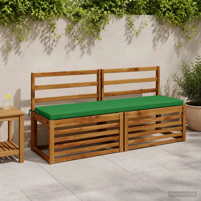 Bench Cushion SOEST 100% Polyester Green 140 x 40 x 5 cm