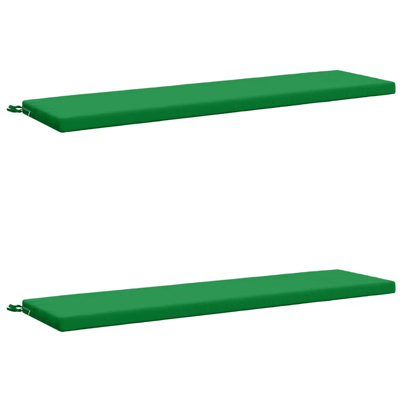 Bench Cushions SOEST 2 pcs 100% Polyester Green 140 x 40 x 5 cm