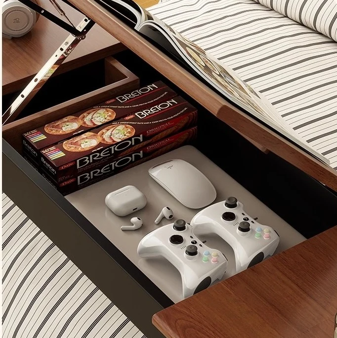 Table de lit avec plateau inclinable et roulettes universelles