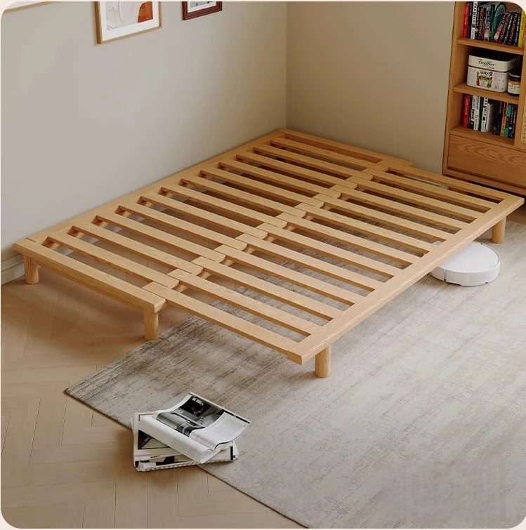 Canapé-lit Tatami à cadre en bois massif avec coussin de dossier à bascule