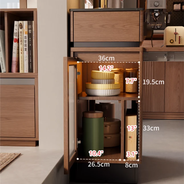 Îlot de cuisine extensible en bois massif avec rangement et 4 chaises de salle à manger pliantes
