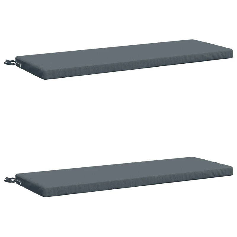 Bench Cushions SOEST 2 pcs 100% Polyester Blue 100 x 40 x 5 cm