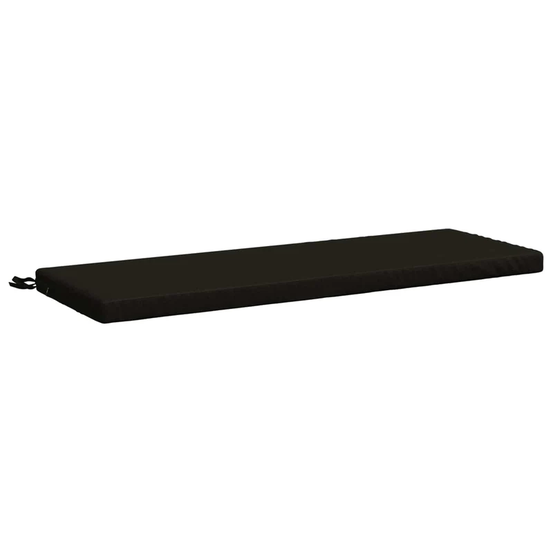 Bench Cushions SOEST 2 pcs 100% Polyester Black 100 x 40 x 5 cm