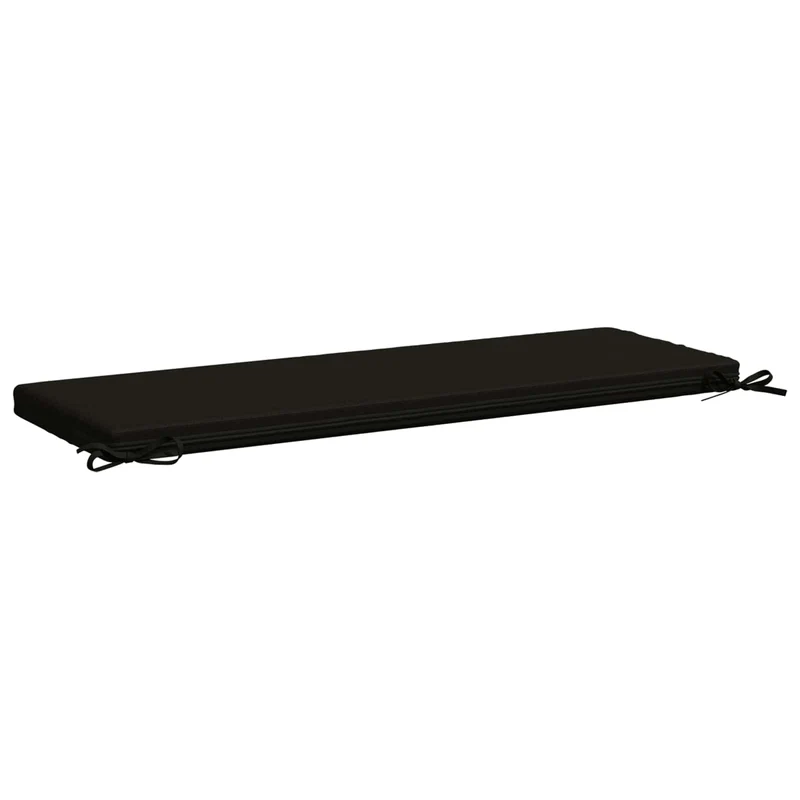 Bench Cushions SOEST 2 pcs 100% Polyester Black 100 x 40 x 5 cm