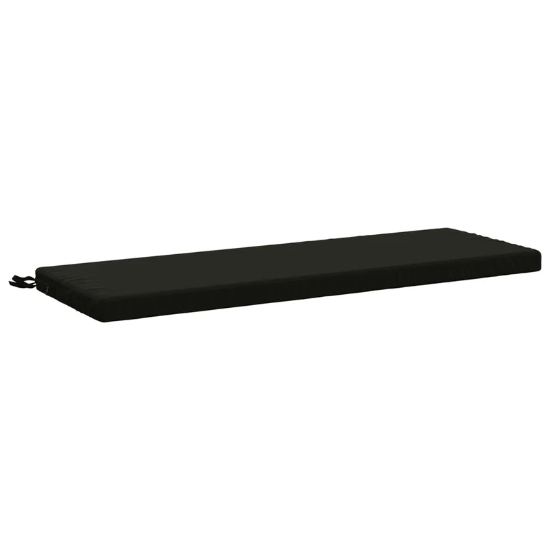 Bench Cushion SOEST 100% Polyester Black 110 x 40 x 5 cm