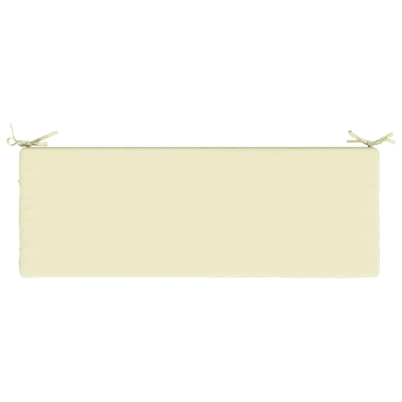 Bench Cushions SOEST 2 pcs 100% Polyester Cream 110 x 40 x 5 cm
