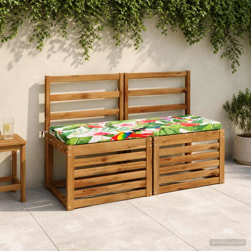 Bench Cushions SOEST 2 pcs 100% Polyester Multicolour