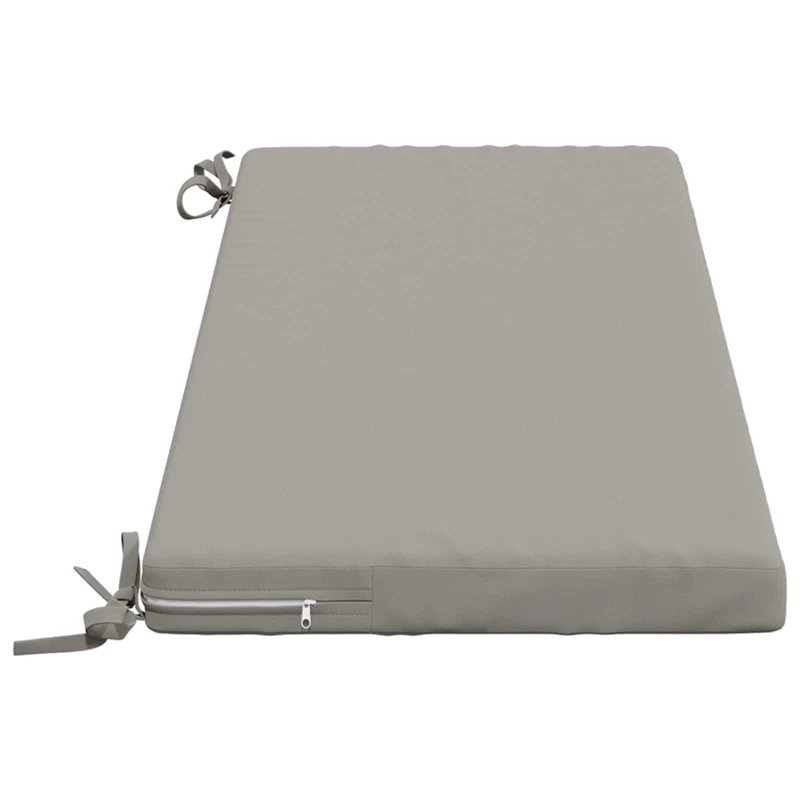 Bench Cushions SOEST 2 pcs 100% Polyester Grey 110 x 40 x 5 cm
