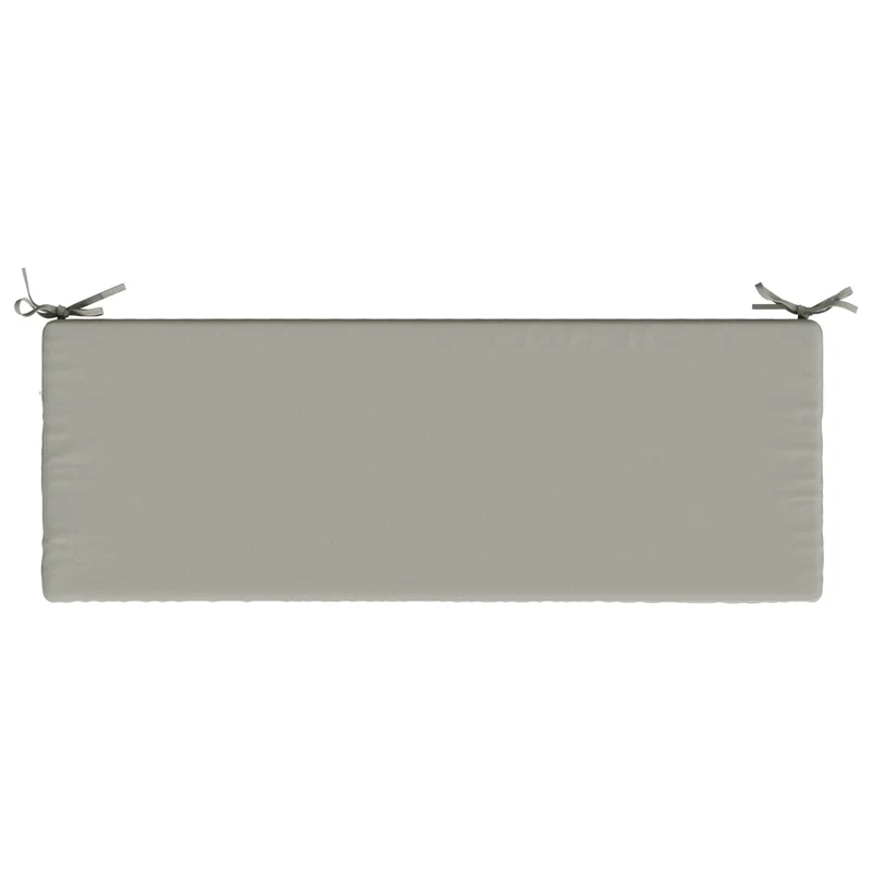Bench Cushions SOEST 2 pcs 100% Polyester Grey 110 x 40 x 5 cm