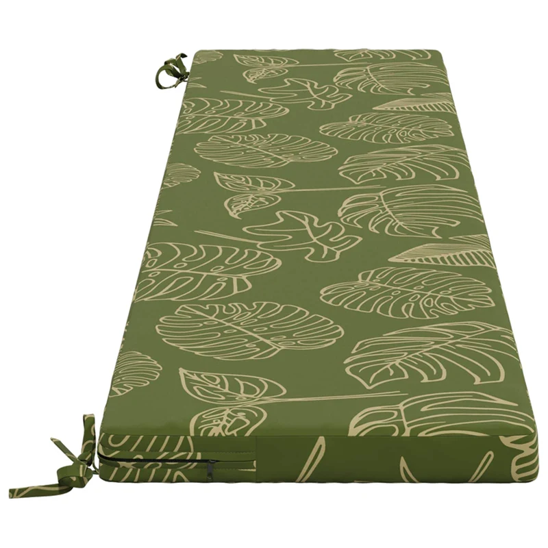 Bench Cushions SOEST 2 pcs 100% Polyester Leaf Design