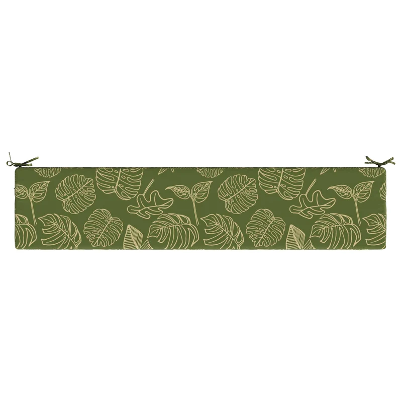 Bench Cushions SOEST 2 pcs 100% Polyester Leaf Design