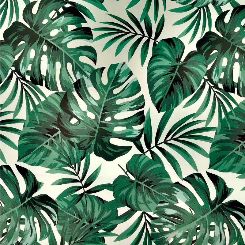 Bench Cushion SOEST 100% Polyester Leaf Pattern 200 x 40 x 5 cm