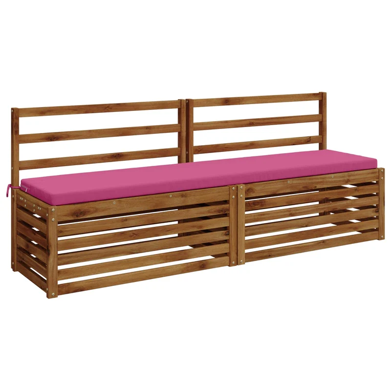Bench Cushion SOEST 100% Polyester Pink 200 x 40 x 5 cm