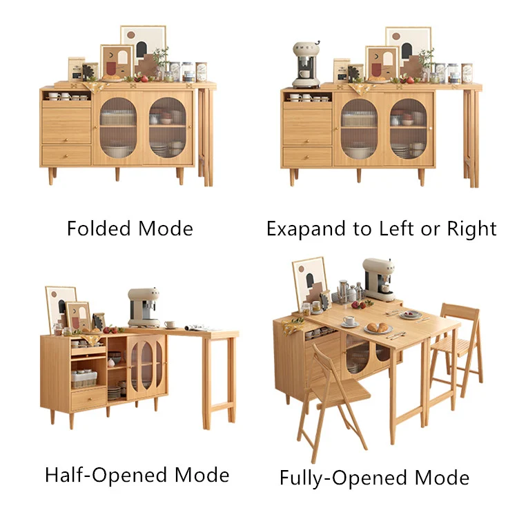 Table à manger extensible et pliable avec buffet