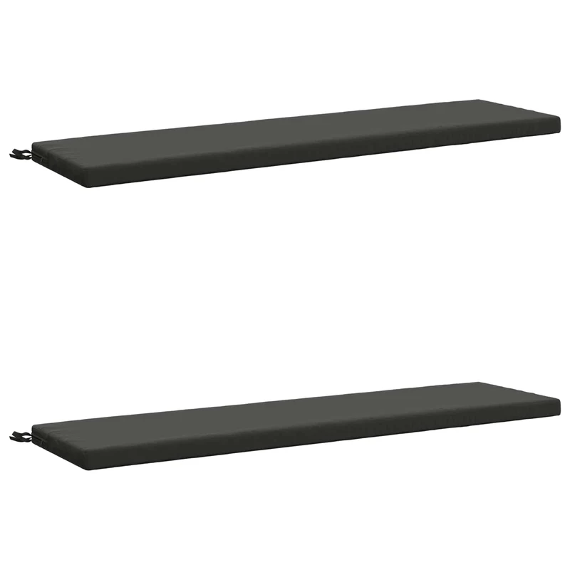 Bench Cushions SOEST 2 pcs 100% Polyester Anthracite