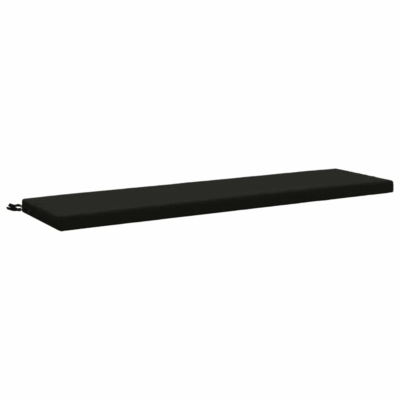 Bench Cushion SOEST 100% Polyester Black 160 x 40 x 5 cm