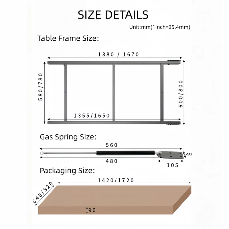 Ensemble de mécanisme de table rabattable invisible fixé au mur