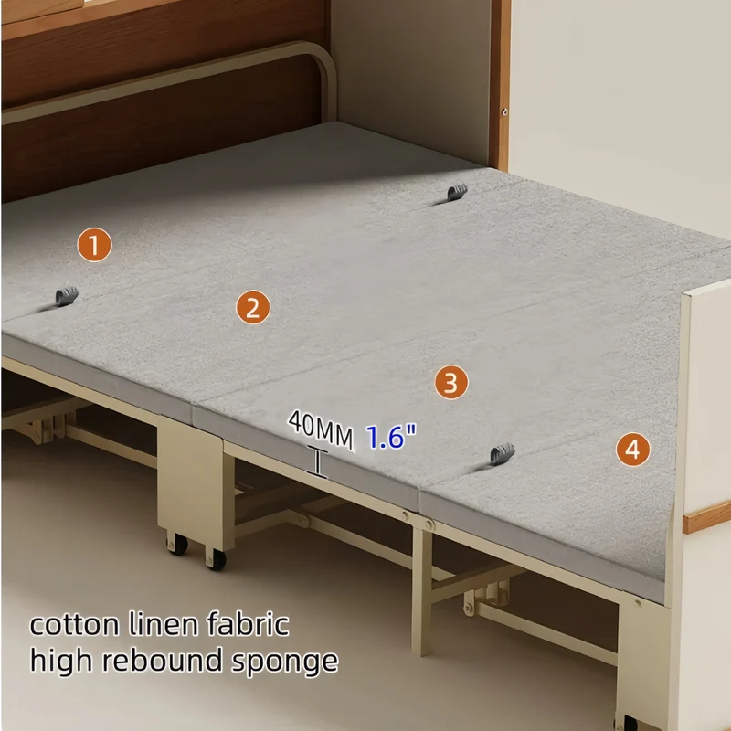 Lit escamotable avec bureau pivotant