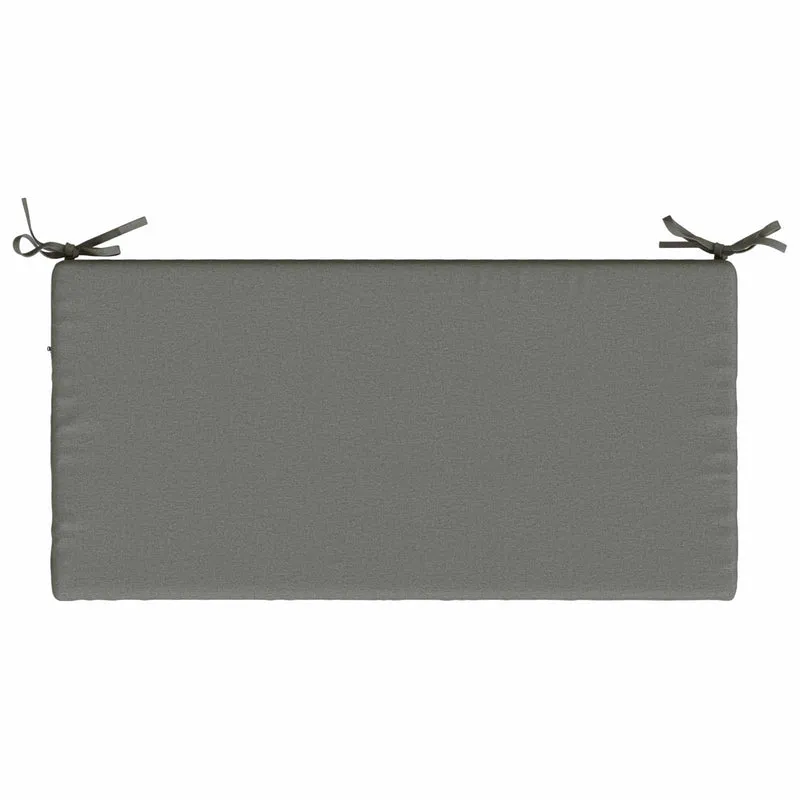 Bench Cushions SOEST 2 pcs 100% Polyester Grey 60 x 40 x 5 cm