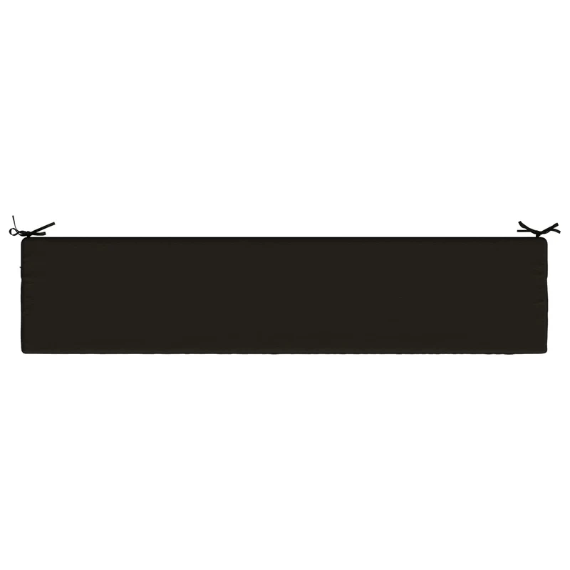 Bench Cushion SOEST 100% Polyester Black 180 x 40 x 5 cm