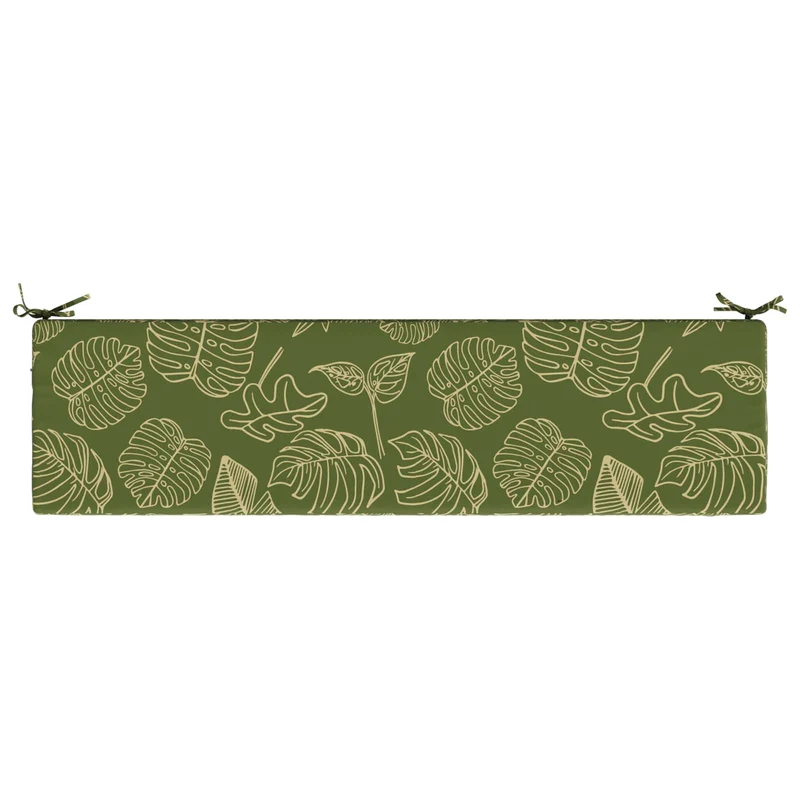 Bench Cushion SOEST 100% Polyester Leaf Design 140 x 40 x 5 cm